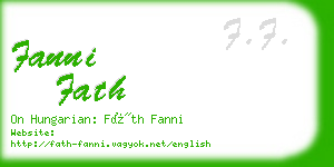 fanni fath business card